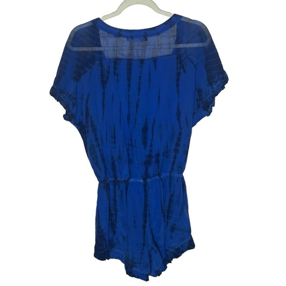 Gypsy 05 Blue Tie Dye Silk Romper - Picture 3 of 13